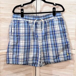 Polo Ralph Lauren Preppy Plaid Swim Trunks Swimsuit Large